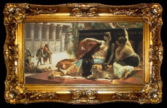 framed  Alexandre Cabanel Cleopatra Testing Poison on Those Condemned to Die., ta009-2